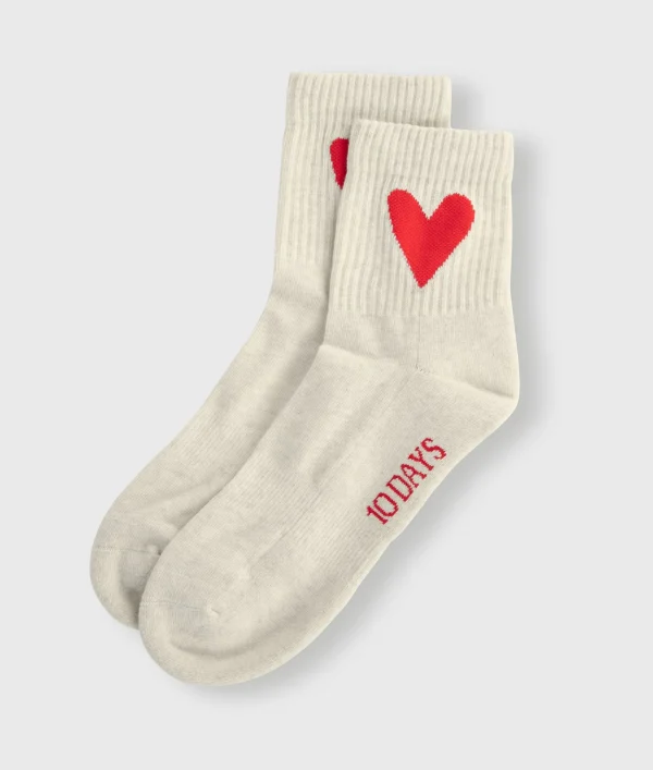 10DAYS Short Socks Heart